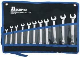 Mechpro-Flex-Head-Ratcheting-Spanner-Set-11-Piece on sale