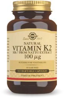 Solgar-Natural-Vitamin-K2-MK-7-100-mcg-Vegetable-Capsules-50s on sale