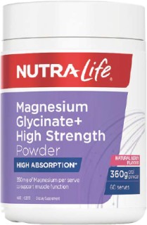NEW-Nutra-Life-Magnesium-Glycinate-Natural-Berry-Flavour-High-Strength-Powder-360g on sale