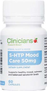 Clinicians-5-HTP-Mood-Care-50mg-60-Capsules on sale
