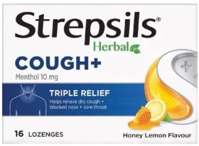 Strepsils-Lozenges-Herbal-Cough-Honey-Lemon-16-Pack on sale