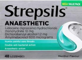 Strepsils+Anaesthetic+Menthol+48+Lozenges