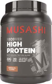 Musashi-High-Protein-Powder-Chocolate-Protein-Shake-900g on sale