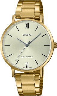 Casio-Ladies-Analogue-Gold-Tone-Watch-LTPVT01G-9B on sale