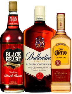 Black+Heart+Rum+1L%2C+Ballantine%26%23039%3Bs+Finest+Blended+Scotch+Whisky+1L+or+Jose+Cuervo+Tequila+Especial+Silver+or+Gold+700mL