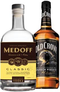 Medoff-Classic-Premium-Vodka-or-Old-Crow-Bourbon-1L on sale