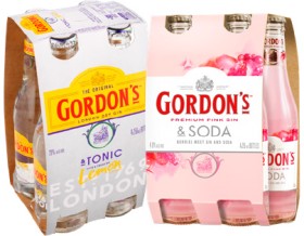 Gordons-Gin-Tonic-7-4-x-250mL-Bottles-or-Gordons-Premium-Pink-Gin-Soda-4-4-x-250mL-Bottles on sale