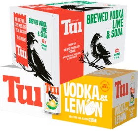 Tui-Vodka-RTD-Range-7-12-x-250mL-Cans-or-Tui-Vodka-Lemon-6-10-x-330mL-Cans on sale