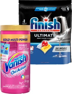 Finish-Dishwashing-Tablets-31-34-36s-or-Vanish-Gold-Pro-2kg on sale