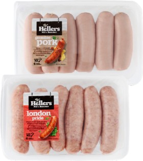 Hellers-London-Pride-or-Genuine-Pork-Sausage-6-Pack on sale