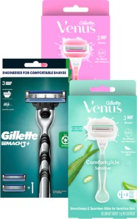 Gillette-Mach-3-Venus-Sensitive-or-White-Tea-Razor-2-Blades on sale