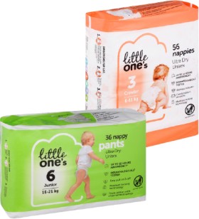 Little-Ones-Nappy-or-Nappy-Pants-36-56-Pack on sale