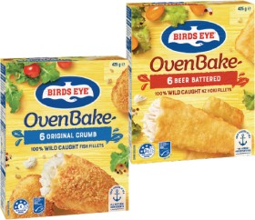 Birds-Eye-Oven-Bake-Fish-Fillets-425g on sale