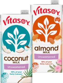 Vitasoy-Unsweetened-Coconut-or-Almond-Milk-1L on sale