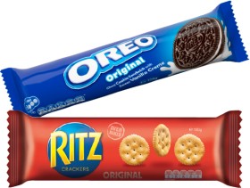 Oreo-Biscuits-or-Ritz-Crackers-100-133g on sale