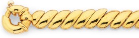 9ct-19cm-Wave-Link-Plain-Bracelet on sale