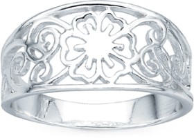Sterling+Silver+Filigree+Flower+Ring