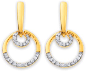 9ct-Diamond-Circle-Earrings on sale