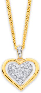 9ct-Diamond-Heart-Pendant on sale