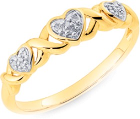 9ct%2C+Diamond+Hearts+Ring