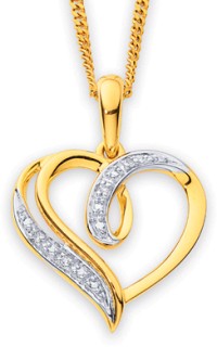 9ct-Diamond-Heart-Pendant on sale