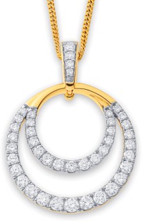 10ct-Element-Lab-Diamond-Circle-Enhancer-Pendant on sale