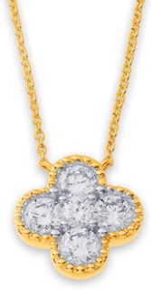 10ct-Element-Lab-Diamond-Clover-Pendant on sale