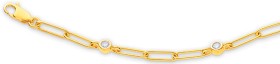 10ct+Element+Lab+Diamond+Paperclip+Link+Bracelet
