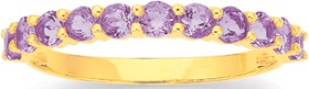 9ct+Amethyst+Fine+Band