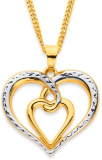 9ct-Two-Tone-Intertwined-Pendant on sale