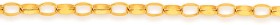 9ct+19cm+Diamond+Cut+Oval+Belcher+Bracelet