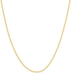 9ct+45cm+Solid+Box+Chain