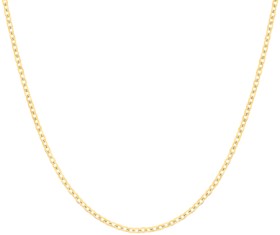 9ct+45cm+Solid+Trace+Chain