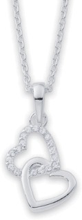 Sterling-Silver-Cubic-Zirconia-Heart-Pendant on sale