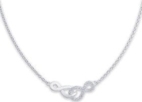 Sterling-Silver-Cubic-Zirconia-Interlock-Infinity-Necklet on sale