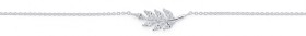 Sterling+Silver+Cubic+Zirconia+Leaf+Bracelet