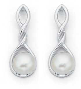Sterling-Silver-Freshwater-Pearl-Twist-Studs on sale