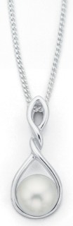 Sterling-Silver-Freshwater-Pearl-Twist-Pendant on sale
