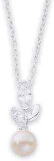 Sterling-Silver-Freshwater-Pearl-Cubic-Zirconia-Pendant on sale