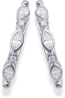 Sterling-Silver-Cubic-Zirconia-Huggies on sale