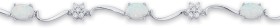 Sterling+Silver+Synthetic+Opal+%26amp%3B+Cubic+Zirconia+Bracelet
