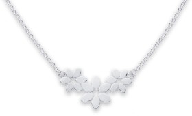 Sterling-Silver-Flower-Necklet on sale