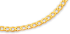 9ct+50cm+Solid+Curb+Gents+Chain