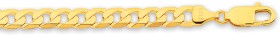 9ct+23cm+Solid+Curb+Gents+Bracelet