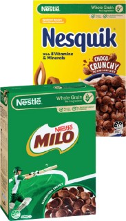 Nestl-Milo-Cereal-535620g-or-Nesquik-600g on sale