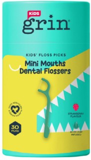 NEW+Grin+Kids+100%25+Recycled+Dental+Flossers+30pk