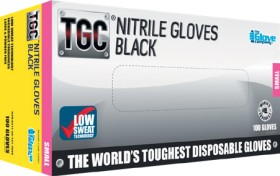 TGC-Black-Nitrile-Gloves-100-Pack on sale