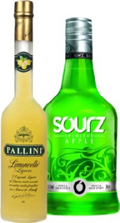 Pallini+Limoncello+or+Peachello+White+Peach+500mL+or+Sourz+Range+700mL
