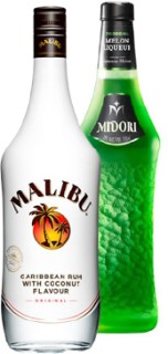 Malibu+Original+1L+or+Suntory+Midori+Melon+700mL