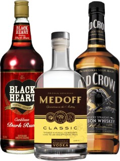 Black+Heart+Rum%2C+Medoff+Classic+Premium+Vodka+or+Old+Crow+Bourbon+1L